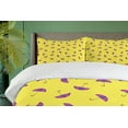 thumbnail image 4 of Ambesonne Umbrella Duvet Cover Sets, Rain Accessory Pattern, 2-King, Yellow and Violet, 4 of 7