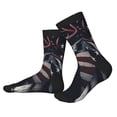 thumbnail image 2 of Vsdgher Vintage American Deer Unisex Crew Socks Lightweight Breathable Ventilation Ankle Socks, Mid-calf socks for Daily, 2 of 7