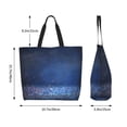 thumbnail image 6 of Fuzoiu Retro Blue Glitter Print Tote Bags for Women,Shoulder Bag, Gym Tote,Top Handle Ladies Shoulder Bags for Work Beach Travel and Shopping Grocery, 6 of 9