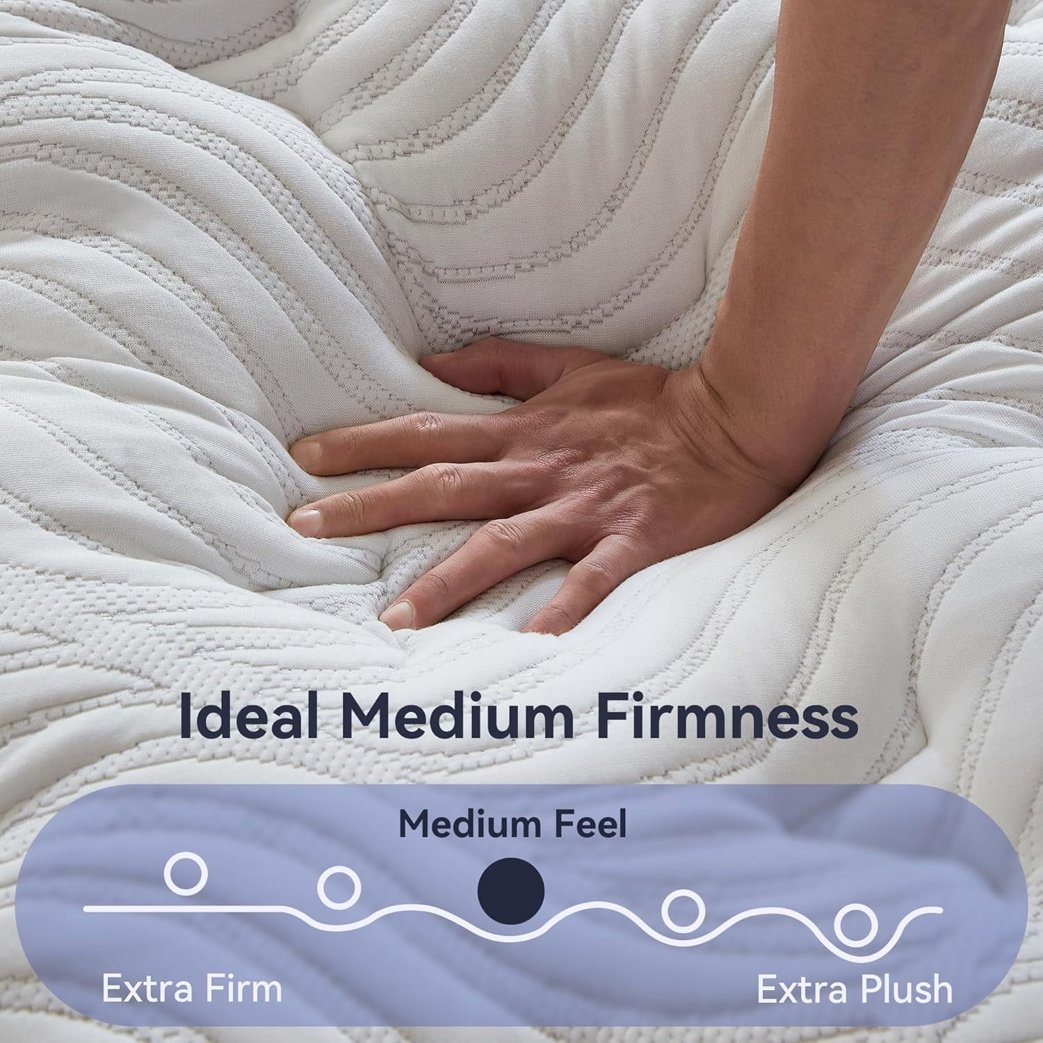 Sailvan 12-Inch King Size Mattress in a Box, Hybrid Medium-Firm Support Mattress with Cooling Gel Memory Foam,Motion Isolation, CertiPUR-US Certification,and Pressure Relief,Gray