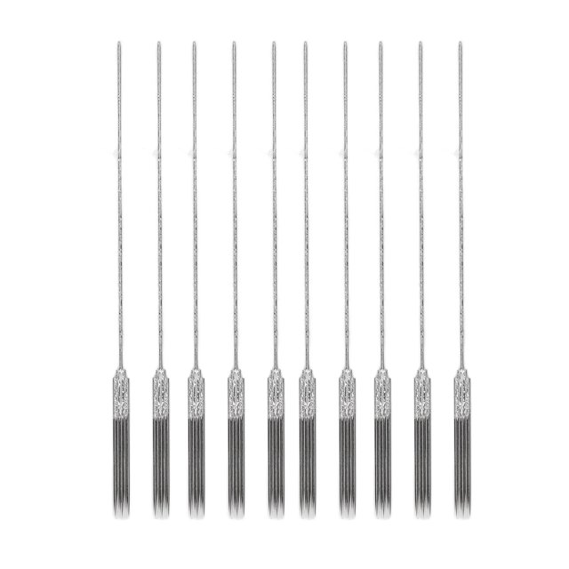 Agujas para tatuaje de cejas, 100 piezas Agujas de microblading 5F Agujas de microblading desechables Agujas de microblading de acero inoxidable Durabilidad probada en el tiempo