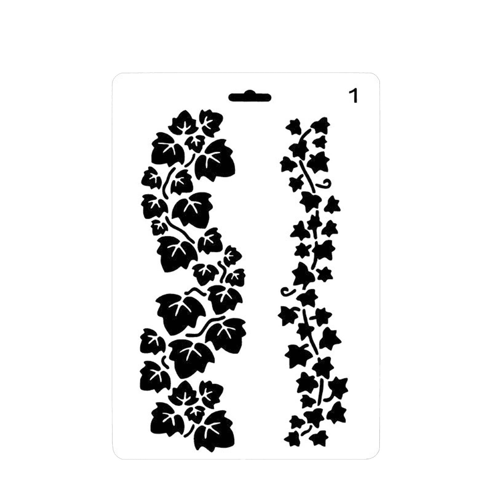 CCOCC 2026 New 4Pcs Journal Stencils Creative Design Stencils Easy to Use Stencil Template Fun Activity Style1 for Journaling Scrapbooking Card Making Art Projects Diy Crafts Home Decor.