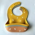 thumbnail image 3 of Silicone Baby Bibs - Waterproof and Adjustable Feeding Bib - Easy to Clean Material - Food Grade Silicone - Perfect for Boys and Girls - Flamingo, Olive, 3 of 6