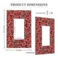 thumbnail image 3 of Rocae Vintage Red Paisley for Decorator Light Switch or Receptacle Outlet Wall Plate,Polycarbonate Thermoplastic-Style U, 3 of 6