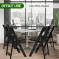 thumbnail image 4 of Ktaxon 4PCS Folding Chairs, Plastics Chair with PVC Leather cushion, Resin Chairs for Indoor,Outdoor,Kitchen,Dinning,Party(4Pcs,Black), 4 of 11