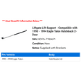 thumbnail image 2 of Liftgate Lift Support - Compatible with 1990 - 1994 Eagle Talon Hatchback 2-Door 1991 1992 1993, 2 of 2