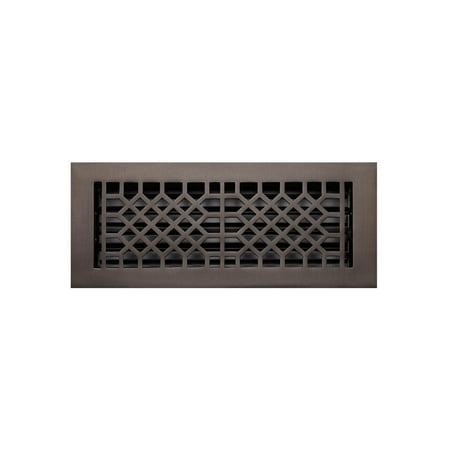 

Signature Hardware 929071-4-12 Antique Style Brass Floor Register - Bronze