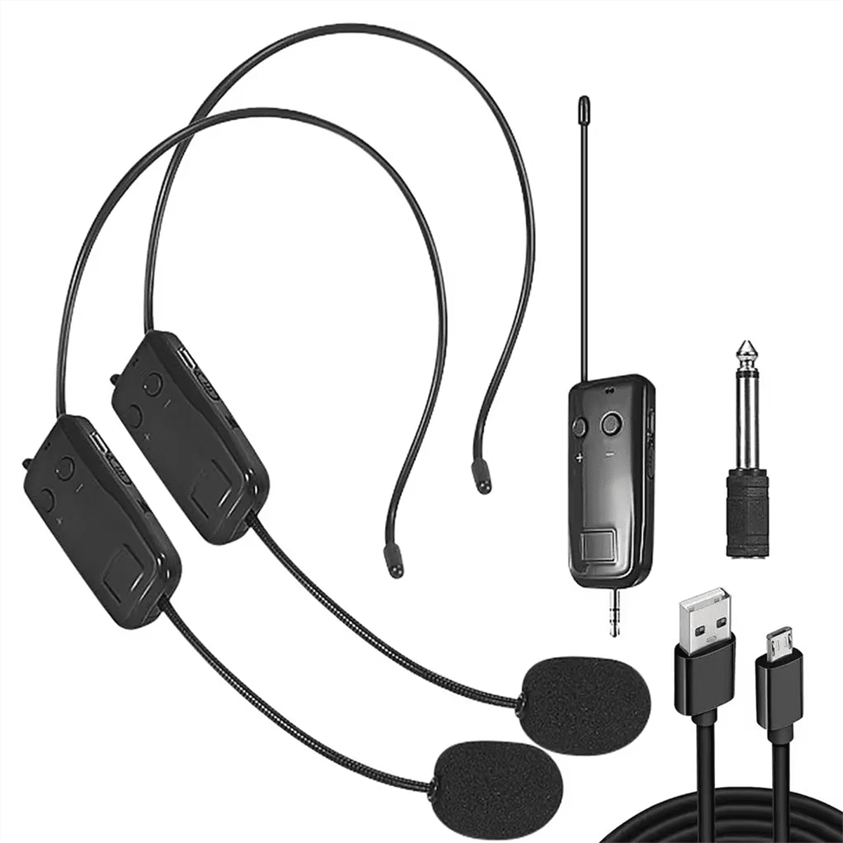 2.4G -Mounted Wireless Lavalier Microphone Set Transmitter with Receiver for Amplifier Voice Speaker Teaching Tour