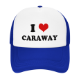 thumbnail image 2 of I Heart Caraway Love Food Funny Trucker Hat Mesh Cap Unisex Blue, 2 of 5