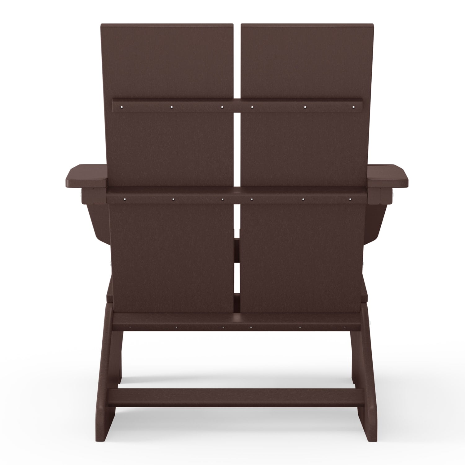 WestinTrends Riviera Outdoor HDPE Modern Adirondack Chair with Cup Holder, Dark Brown