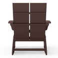 thumbnail image 6 of WestinTrends Riviera Outdoor HDPE Modern Adirondack Chair with Cup Holder (Set of 2), Dark Brown, 6 of 11
