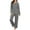 #039-Gray, variant on Censtreet Women's Pajama Set, 2 Piece Lounge Outfits Printed Sleepwear Fall Long Sleeve Long Pant Ladies Pjs