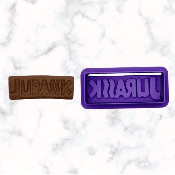 Dinosaur Jurassic (A) Name Cookie Cutter and Stamp