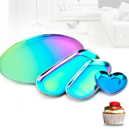 

Sushi Dishes Stainless Steel Oval Plates Korean Cuisine Tableware Fruit Tray