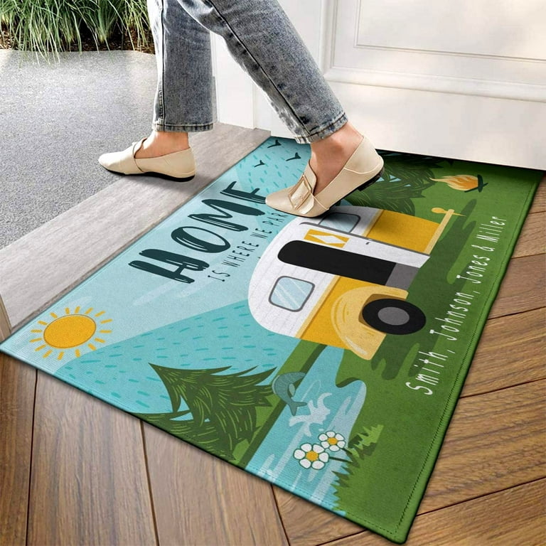 Doormat Home Personalized Name Camping Doormat RV Door Mat Camper