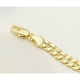 thumbnail image 3 of Cadena cubana de oro delimitada de 14 k con colgante de letra inicial, collar de Aria Jeweler, 3 of 5