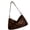 Coffee, variant on Retro Suedes Shoulder Handbag With Comfortable Strap Multipurpose Work Commuters Bag Underarm Purse for Women and