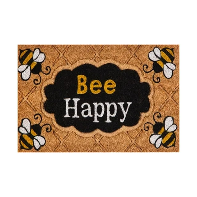 Summer Spring Bee Kind Door Mats Doormats Coir Summer Front Door Mat Rugs for Door Entrance Outdoor Home Decor Waterproof Doormat, All-Season Front Door Mat Outside Entrance, 16x24 Inch