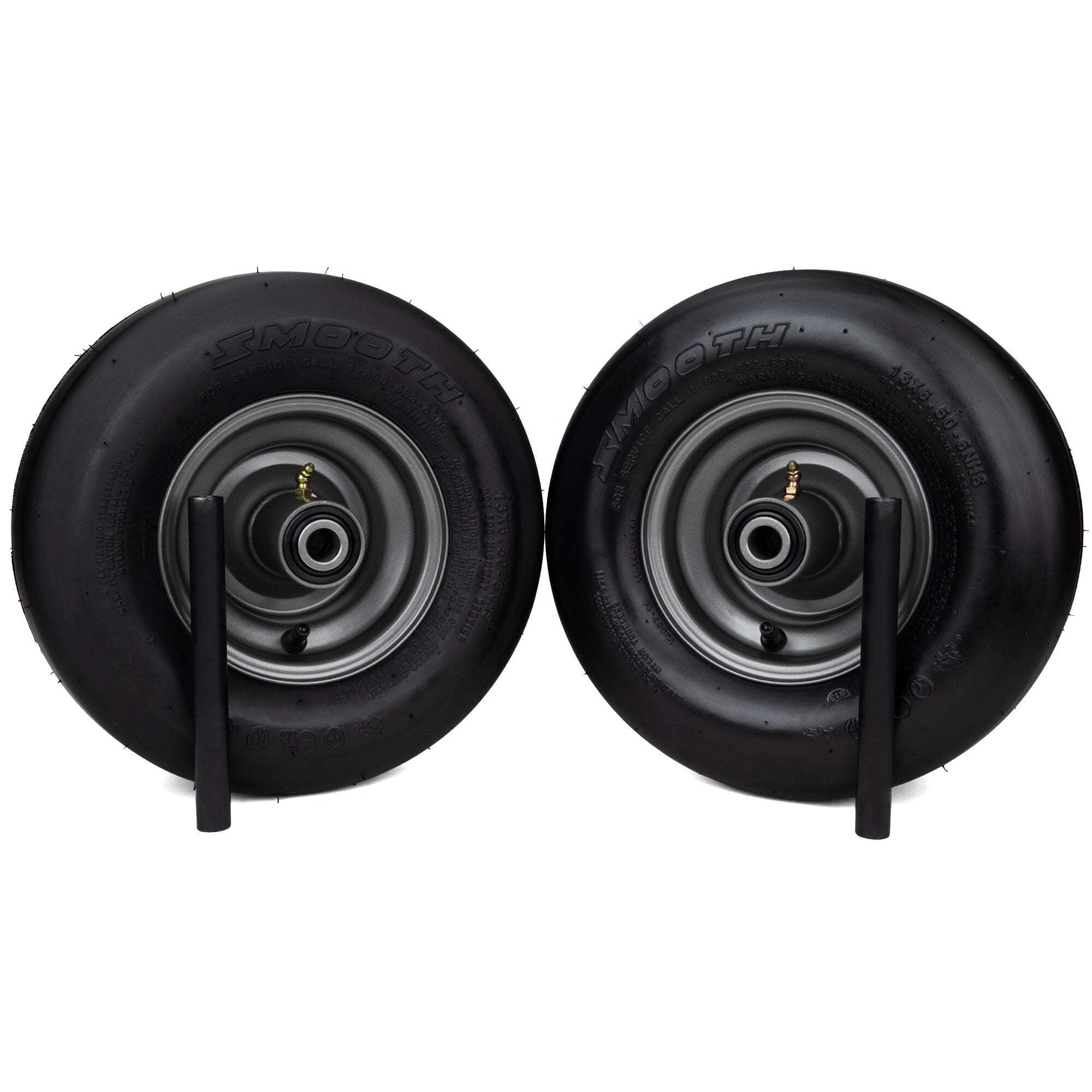2) Pneumatic Tire Assemblies 13x6.50-6 Fits Kubota Z700 Series