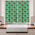 thumbnail image 2 of Ambesonne Green Xmas Kitchen Curtains, Merry Santa Claus Socks, 55"x45", Ruby and Dusk, 2 of 3