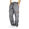 thumbnail image 2 of Dwellite Mens Sweat Pants Baggy Gym Wide Leg Oversized Lounge Relaxed Fit Comfortable Loose Fit Casual Cargo Pants 2026 Light Gray XL, 2 of 10