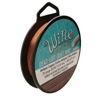 The Beadsmith Wire Elements 28-Gauge Lacquered Tarnish-Resistant Copper  Wire for Jewelry Making, 40 Yard, 36.58 Meter Spool (Antique Brass Color)…