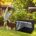 thumbnail image 4 of Dolked Windproof 42" Dog Crate Cover with Zippered Access, Black, 4 of 8