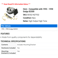 thumbnail image 2 of Horn - Compatible with 1995 - 1998 Dodge B2500 1996 1997, 2 of 2
