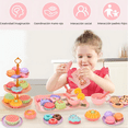 thumbnail image 4 of 44 Piezas Juego de Te para Niñas Juguete De Postre Fiestas Té Comida De Cocina Xtellar rosa, 4 of 4