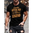 thumbnail image 1 of Camiseta de cuello redondo con estampado "Me estoy convirtiendo en leyenda" para hombre, camiseta informal de manga corta, ideal para salidas de verano. Ideal para adultos, hombres, mujeres, adolescen, 1 of 6
