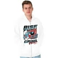 thumbnail image 4 of The Smurfs Kanji Rise and Grind Men Big & Tall Zip Hoodie Brisco Brands 2X, 4 of 5