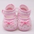 thumbnail image 5 of Infant Baby Girls Boys Handmade Princess Flats Toddler First Walkers Soft Cotton Non-Slip Crib Wedding Dress Shoes, 5 of 5