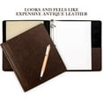 thumbnail image 5 of Lee Vintage Professional 3 Ring Binder Organizer, 1.5-inch Round Rings, 8.5" x 11" Sheet Size, 2 Inner Pockets, Appearance of Antique Brown Leather, 5 of 7
