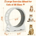 thumbnail image 4 of YODOLLA 31.5” Cat Treadmill Cat Exercise Wheel with Nonslip Carpet  Cat Teaser for Indoor Cats,White, 4 of 8