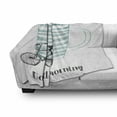 thumbnail image 3 of Saying Soft Flannel Fleece Throw Blanket, Morning Theme with Little Paper Ship Sailing Inside Cup of Coffee Joy, Cozy Plush for Indoor and Outdoor Use, 50" x 70", Seafoam and Black, by Ambesonne, 3 of 6