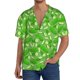 thumbnail image 1 of Balery Green Cucumber Camisa Casual de Manga Corta con Botones para Hombre, Texturizada, Estilo Cubano, para Playa, Verano-Medium, 1 of 5