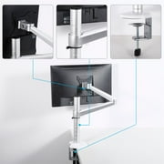Freedom Arm, Single Heavy Duty (HD) Aluminum Monitor Arm, Aluminum 360 Rotary Computer Combination Bracket Single Arm Monitor Stand QA3S Fully Adjustable