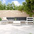 thumbnail image 1 of vidaXL 8 Piece Garden Lounge Set with Cushions White Solid Wood, 1 of 5