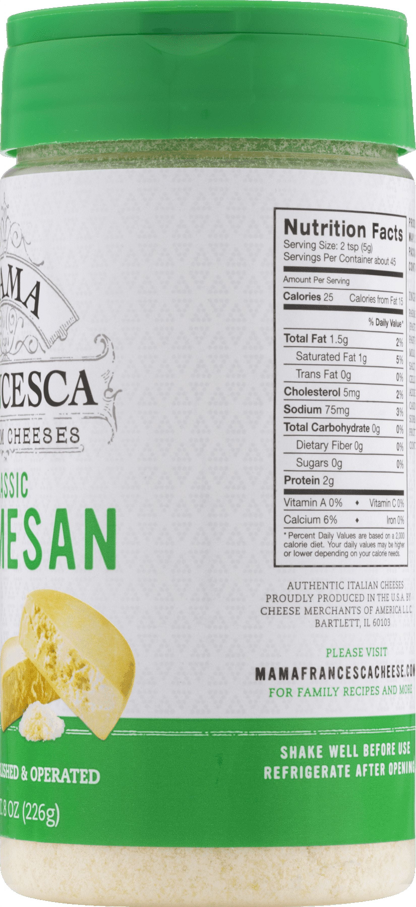 Mama Francesca Classic Parmesan Cheese, 8 oz Shaker
