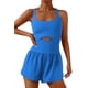 thumbnail image 1 of Mono deportivo de una pieza para mujer, pantalones cortos de gimnasio, ropa deportiva con bolsillo trasero con cremallera, 1 of 4