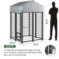 thumbnail image 7 of Waleaf 4x4x6 FT Outdoor Dog Kennel for Large Dogs,Large Outdoor Dog Kennel,Pet Dog Run Enclosures for Dog Crate Outdoor Metal Galvanized Welded with Waterproof UV-Resistant Cover and Secure Lock, 7 of 7