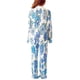 thumbnail image 4 of VISgogo, conjunto de ropa informal de 2 uds para mujer, estampado de flores/patrón abstracto, botones de solapa, camisas de manga larga, Tops con pantalones largos sueltos VISgogo  moda, 4 of 9