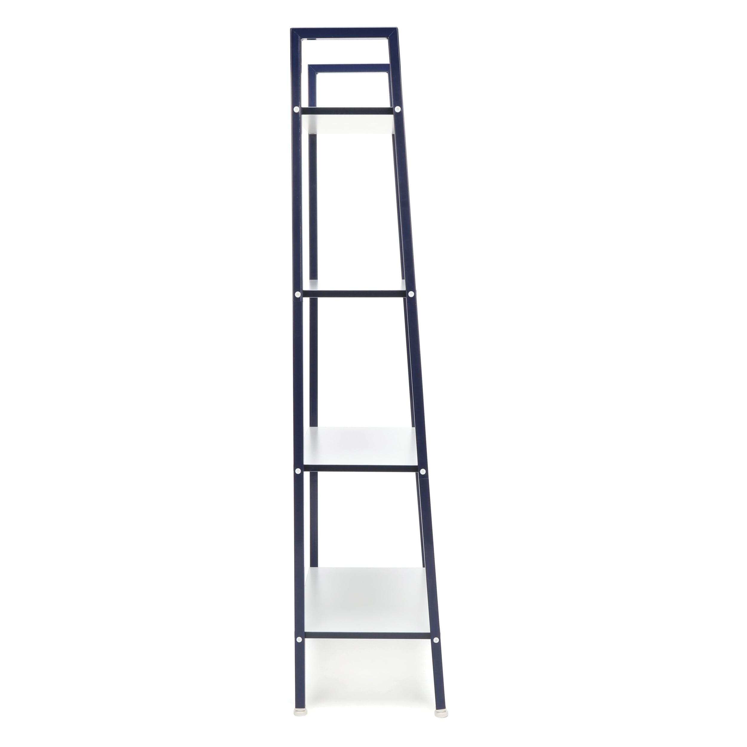 OFM ESS-1045 4-Shelf Free Standing Ladder Bookshelf with Blue Frame