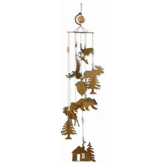 Sunset Vista Designs Wilderness Wonders Rustic Cabin Wind Chime, Large