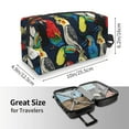 thumbnail image 4 of Goofa Parrot Printed Toiletry Bag with Handle,Large Capacity Travel Makeup Cosmetic Bag for Women, Carry on Airport Airline Compliant Bag, 4 of 9
