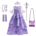 thumbnail image 3 of Disfraz de Encanto de Disney para niñas, vestido de princesa, traje de Cosplay Isabela Mirabel, Carnaval, Navidad, ropa de fiesta de cumpleaños, 3 of 5