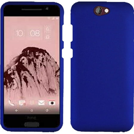 Rubberized Blue Snap - For HTC One A9 Aero Rubberized Snap On Plastic Case - Blue