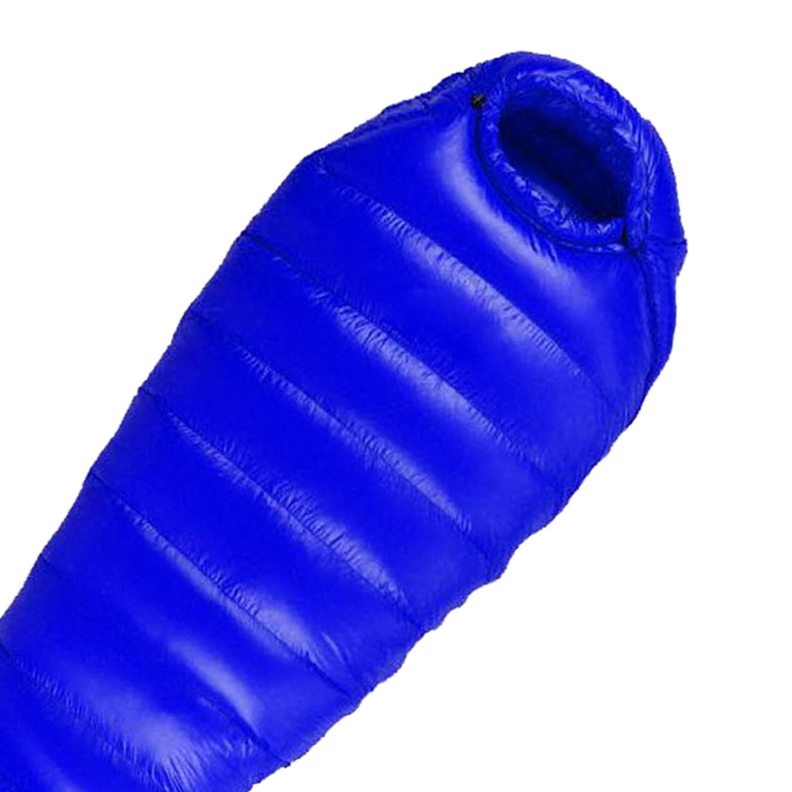 Axioma Camping Sleeping Bag Adult Lightweight 4 Season Warm & Cold Envelope Backpacking Blue 400g