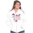 thumbnail image 3 of Betty Boop Biker Not Your Babe Zip Hoodie Sweatshirt Women Brisco Brands S, 3 of 5