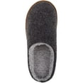 thumbnail image 6 of Mens Easy Slip On Fleece Lined Winter Mule Slippers with Hard Sole - Grey - Medium (US 9-10), 6 of 7